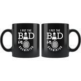 I Put The Bad In Badminton 11oz Black Coffee Mug
