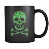 Hacker Skull Black Mug