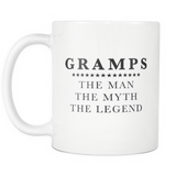 Gramps The Man The Myth The Legend White Mug