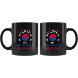 I Love My Hot Korean Boyfriend 11oz Black Mug