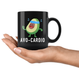 Avo-Cardio 11oz Black Mug