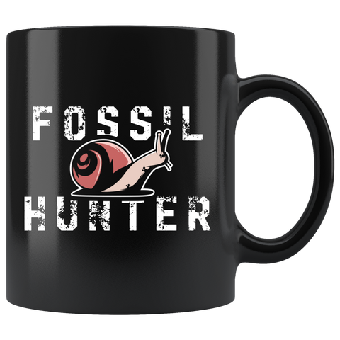 Fossil Hunter 11oz Black Mug