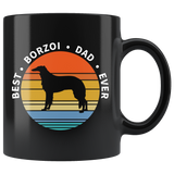 Best Borzoi Dad Ever 11oz Black Mug