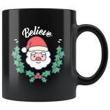 Believe Santa 11oz Black Mug