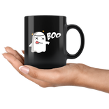 Boo 11oz Black Mug