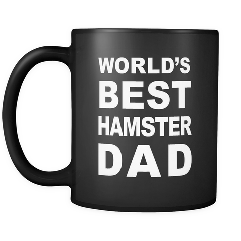 World's Best Hamster Dad Black Mug