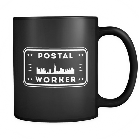 Postal Worker Black Mug