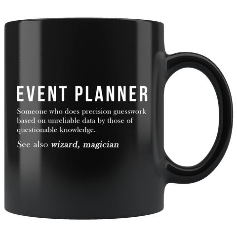 Event Planner 11oz Black Mug