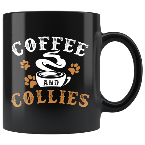 Coffee And Collies 11oz Black Mug