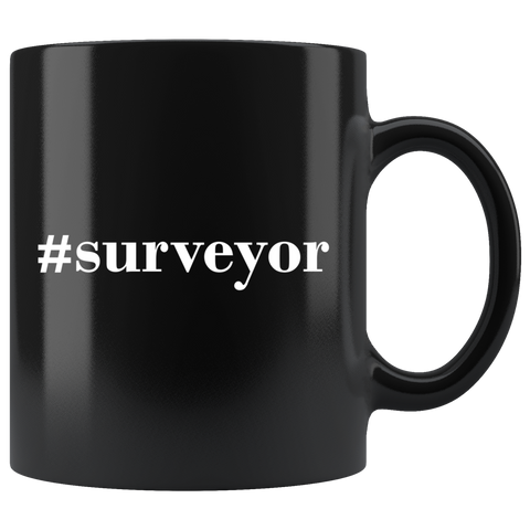 #Surveyor 11oz Black Mug