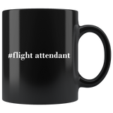 #flight attendant 11oz Black Mug