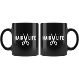 Hair Life 11oz Black Mug