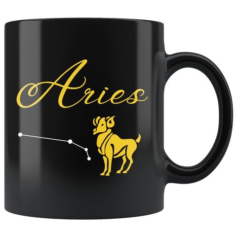 Aries 11oz Black Mug