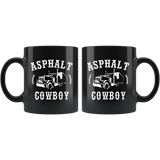 Asphalt Cowboy 11oz Black Trucker Coffee Mug