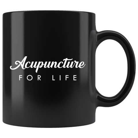 Acupuncture For Life 11oz Black Mug