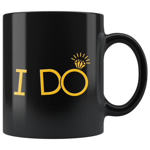 I Do 11oz Black Mug