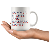 Summer Nights And Ballpark Lights 11oz White Mug