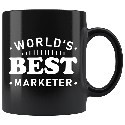 World's Best Marketer 11oz Black Mug