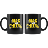 Powered By Mac And Cheese 11oz Black Mug