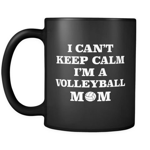 Volleyball Mom Black Mug