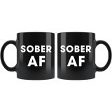 Sober AF 11oz Black Mug