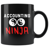 Accounting Ninja 11oz Black Coffee Mug for Accountant
