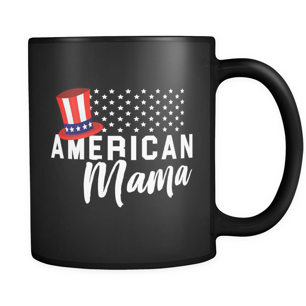 American Mama Black Mug
