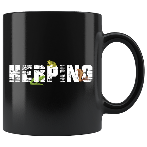 Herping 11oz Black Mug