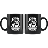 Because Bees Are Freaking Awesome 11oz Black Mug