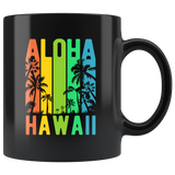 Aloha Hawaii 11oz Black Mug