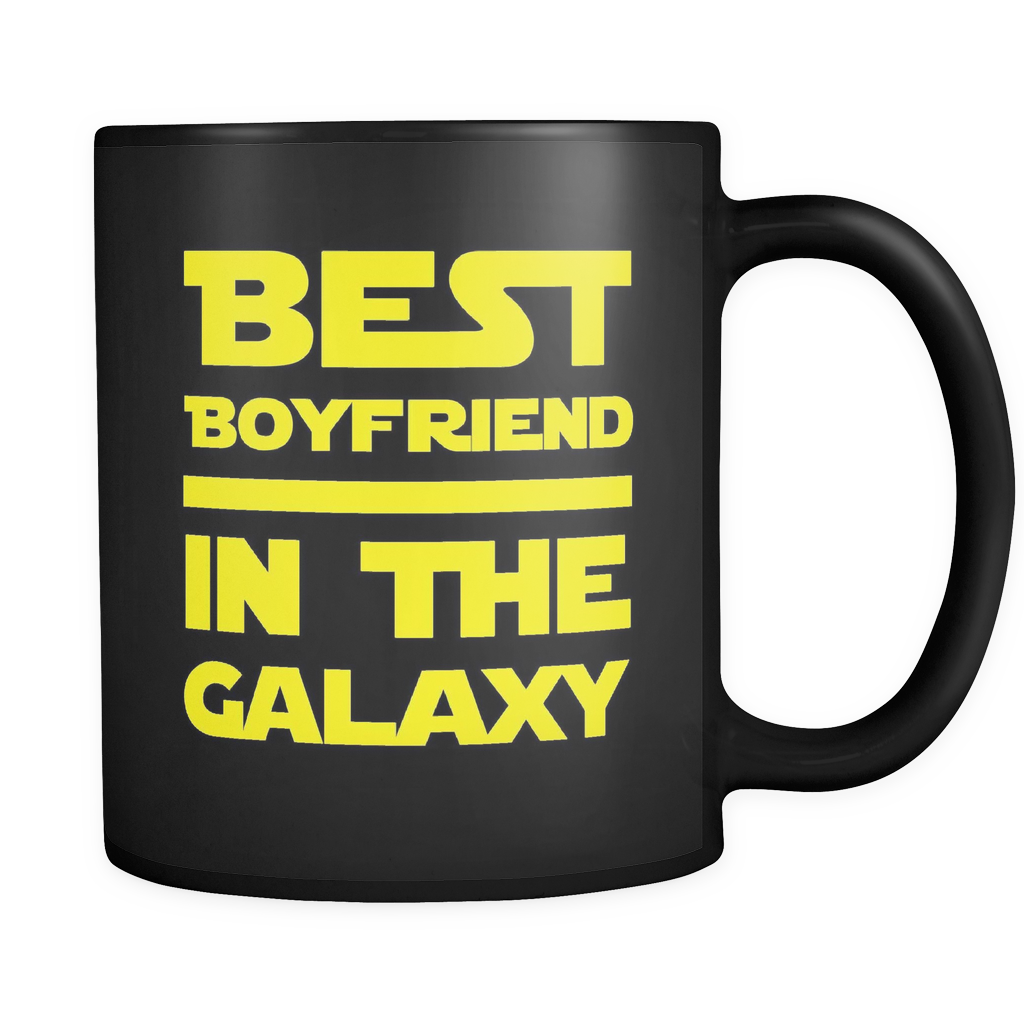 Best Boyfriend In The Galaxy Black Mug