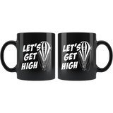 Let's Get High - Hot Air Balloon 11oz Black Mug